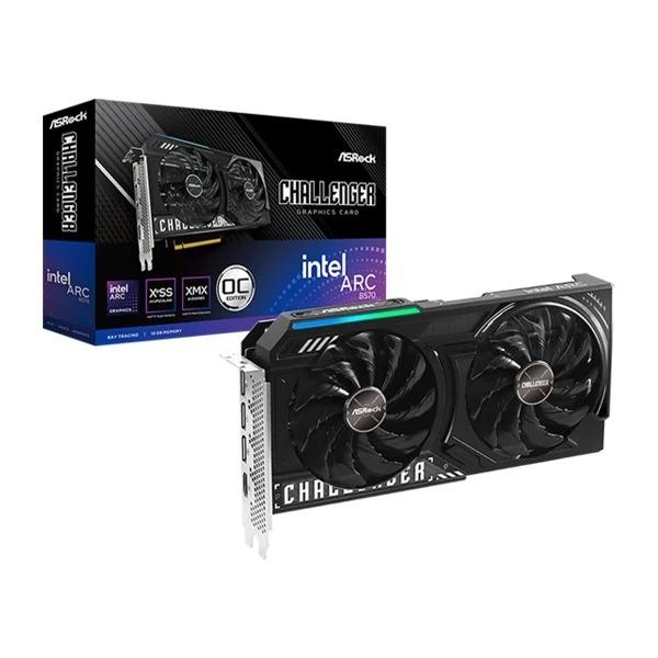 Placa de Vídeo Asrock Intel Arc B570 Challenger 10GB 160BITS OC Dual Fan