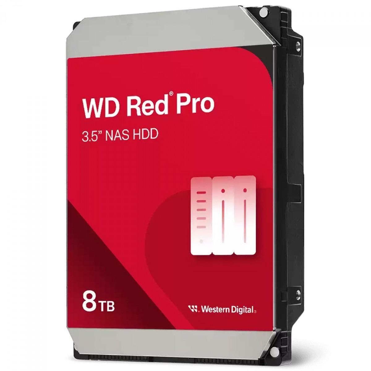 Hard Disk SATA III 8TB 7200RPM 256MB NAS Western Digital Red Pro para Servidor