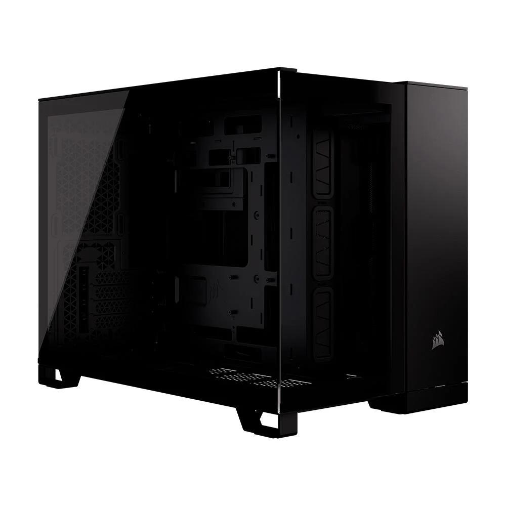Gabinete Gamer Corsair 2500x M-ATX, Mini-Tower, Vidro Temperado, sem Fans sem Fonte - Preto