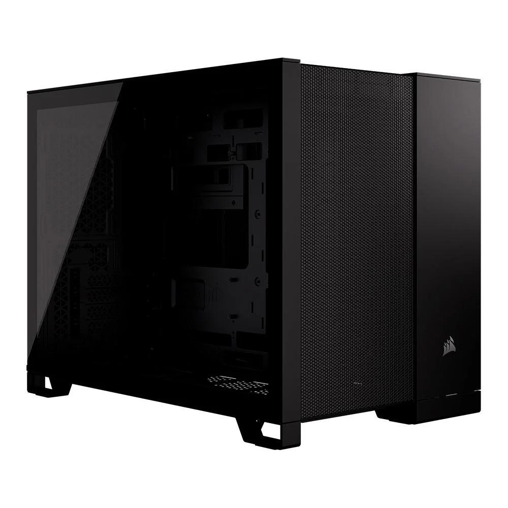 Gabinete Gamer Corsair 2500D Air Flow M-ATX, Mini-Tower, Vidro Temperado, sem Fans sem Fonte - Preto