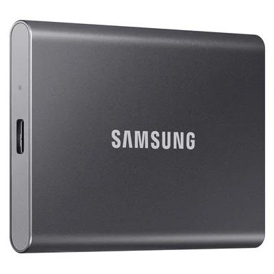 SSD Externo Portátil 2TB Samsung T7 USB 3.2 Leitura 1050MB/s Gravação 1000MB/s - Cinza
