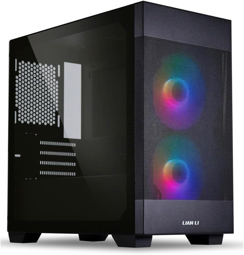 Gabinete Gamer ATX Lian Li Lancool 205m, Mesh, RGB, Mid-Tower, Vidro Temperado, com 2 Fans - Preto