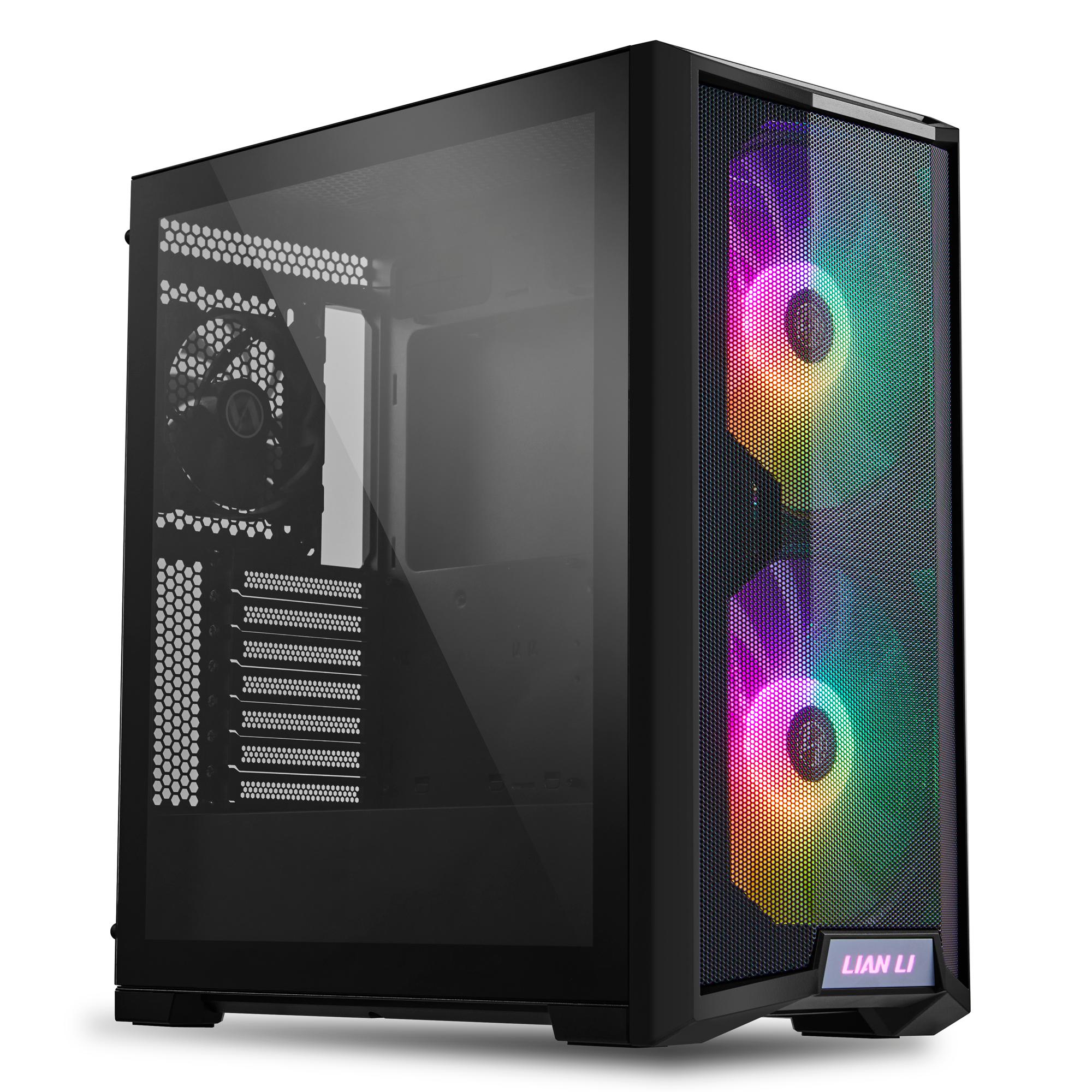 Gabinete Gamer ATX Lian Li Lancool 215x, Mid-Tower, Vidro Temperado, com 3 Fans sem Fonte - Preto