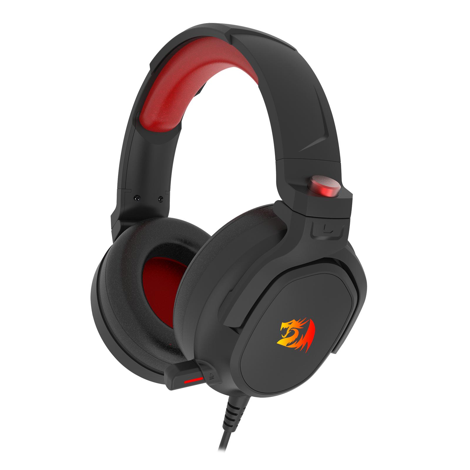 Headset Gamer Redragon Nireus, RGB, USB, 7.1 Surround, Drives 50mm, Preto