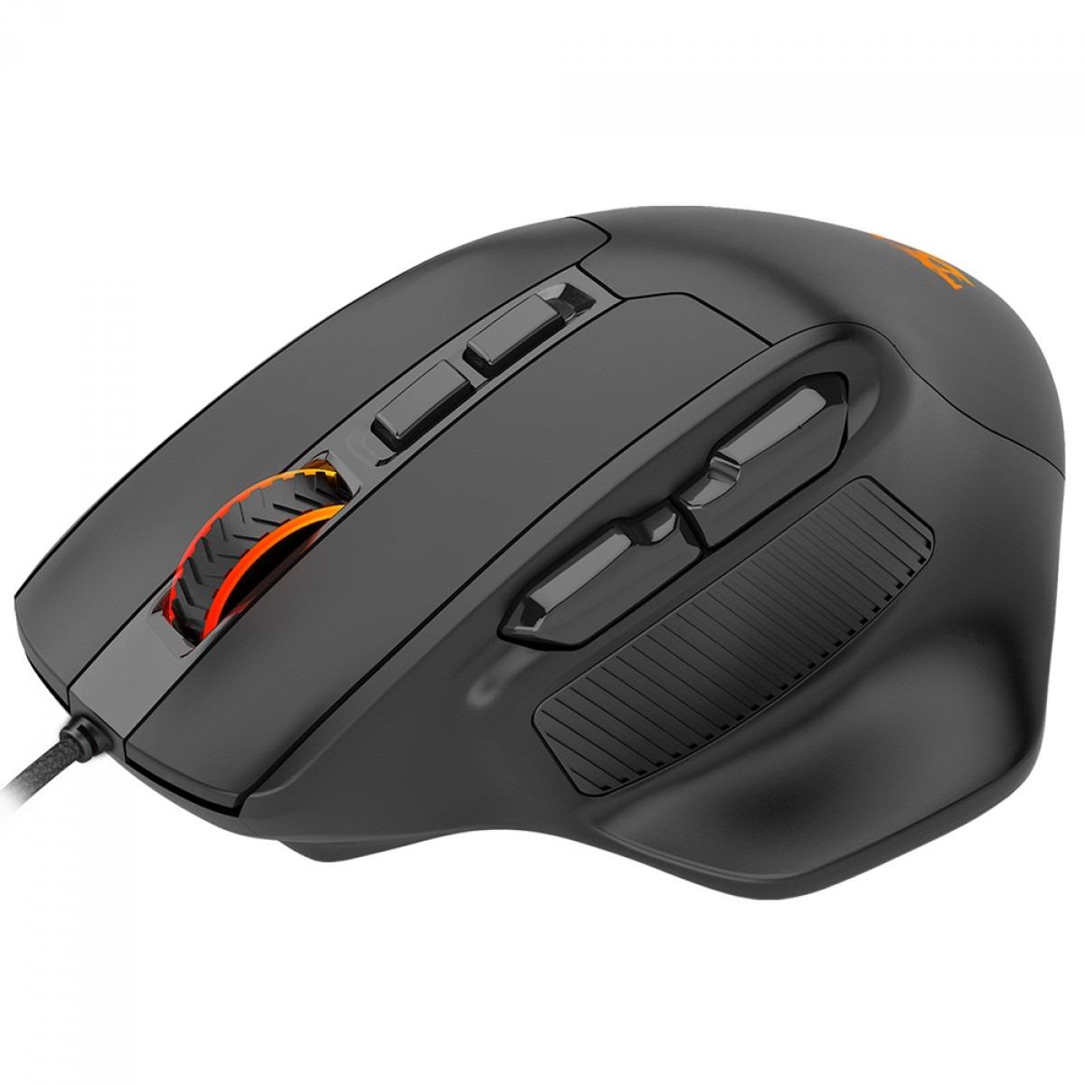 Mouse Gamer Redragon Bullseye, 12400dpi, 7 Botoes, Sensor PAW3327, RGB, Preto