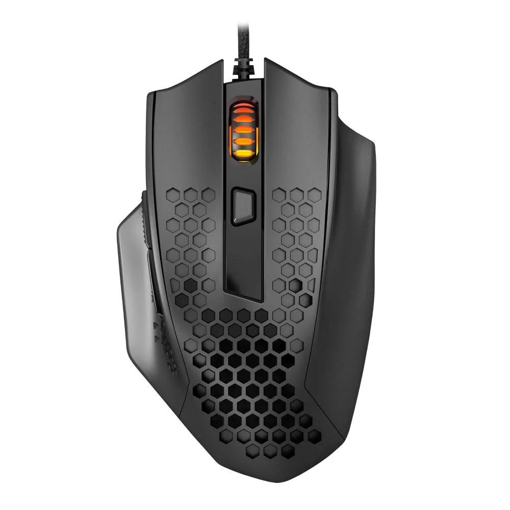 Mouse Gamer Redragon Bomber, 12400 DPI, 6 Botoes, RGB, Preto