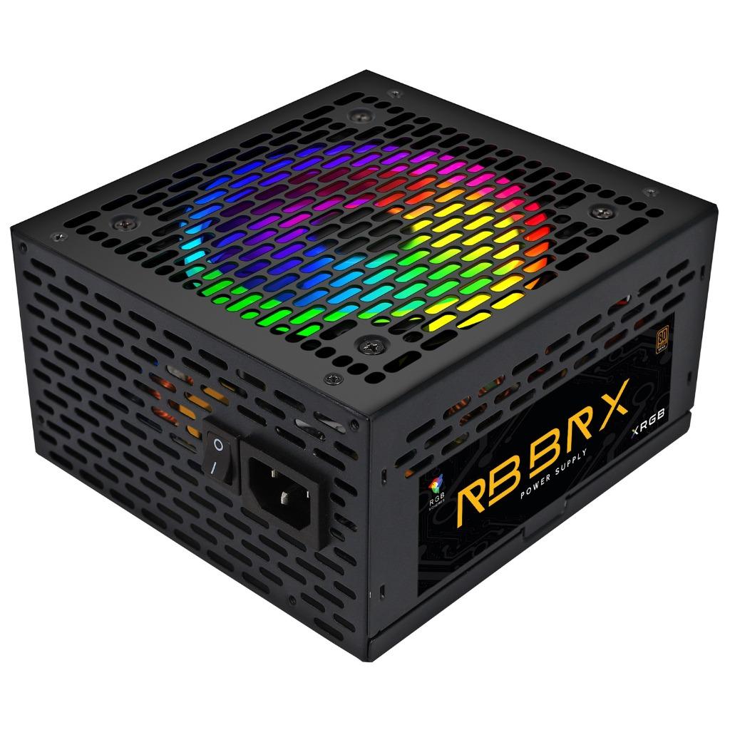 Fonte RGB Rainbow 650W 80 Plus Bivolt Automatica PFC Ativo BRX