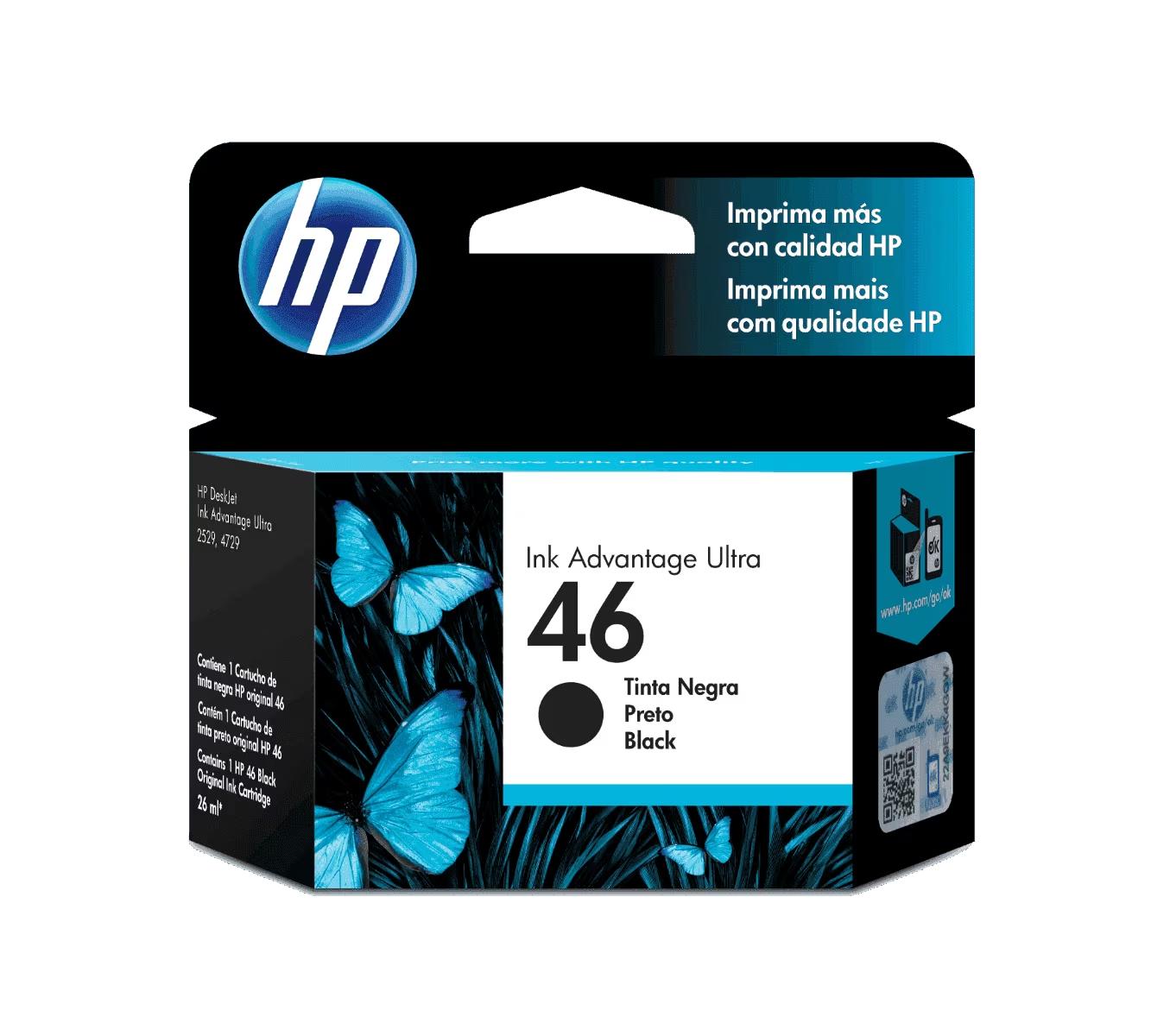 Cartucho de Tinta HP 46 Preto Advantage Original 26ml CZ637AL