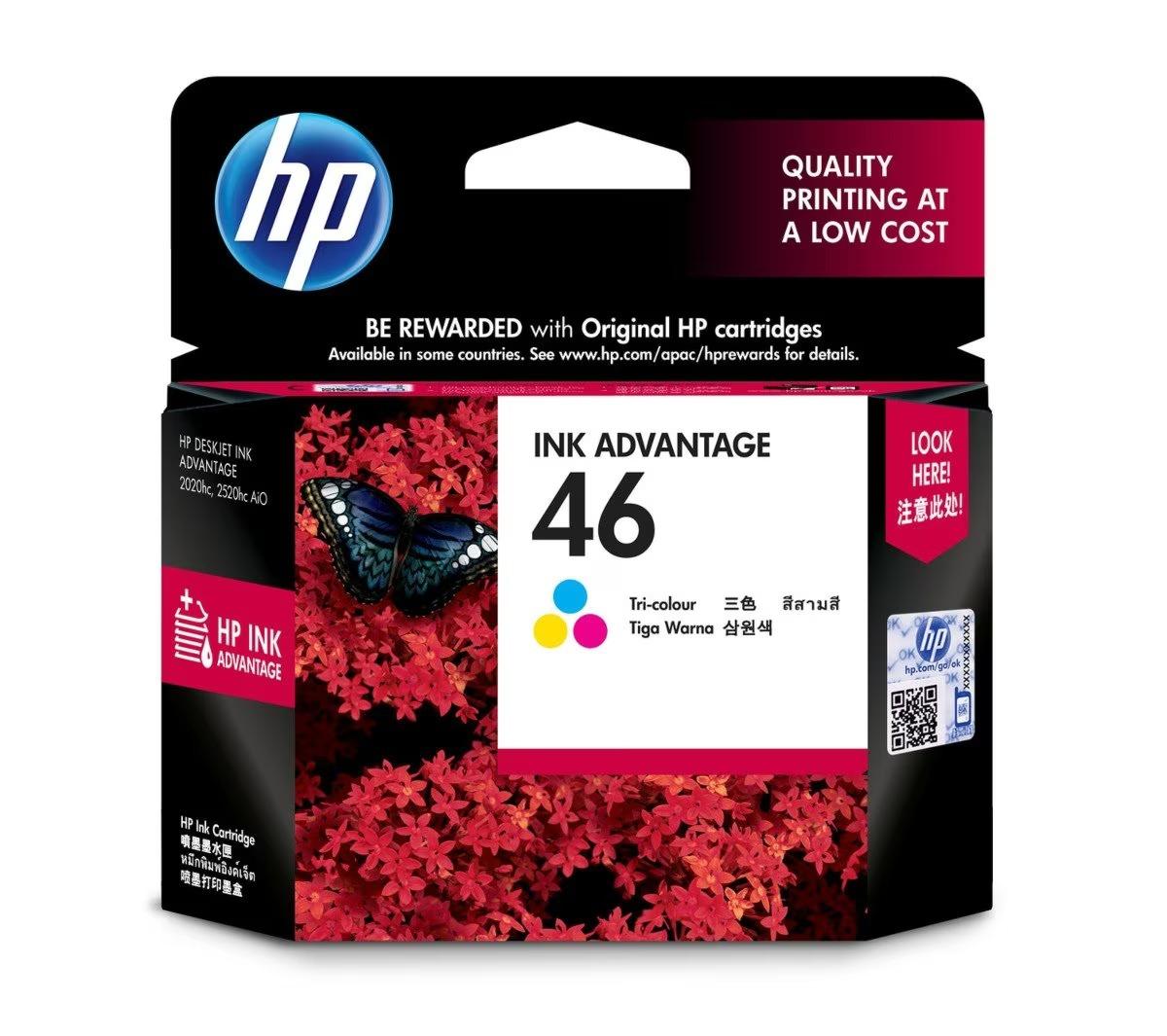 Cartucho de Tinta HP 46 Colorido Advantage Original 14ml CZ638AL