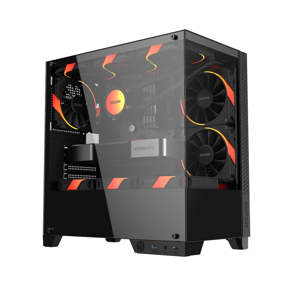 Gabinete Gamer Forcefield Twr Preto Vulcan