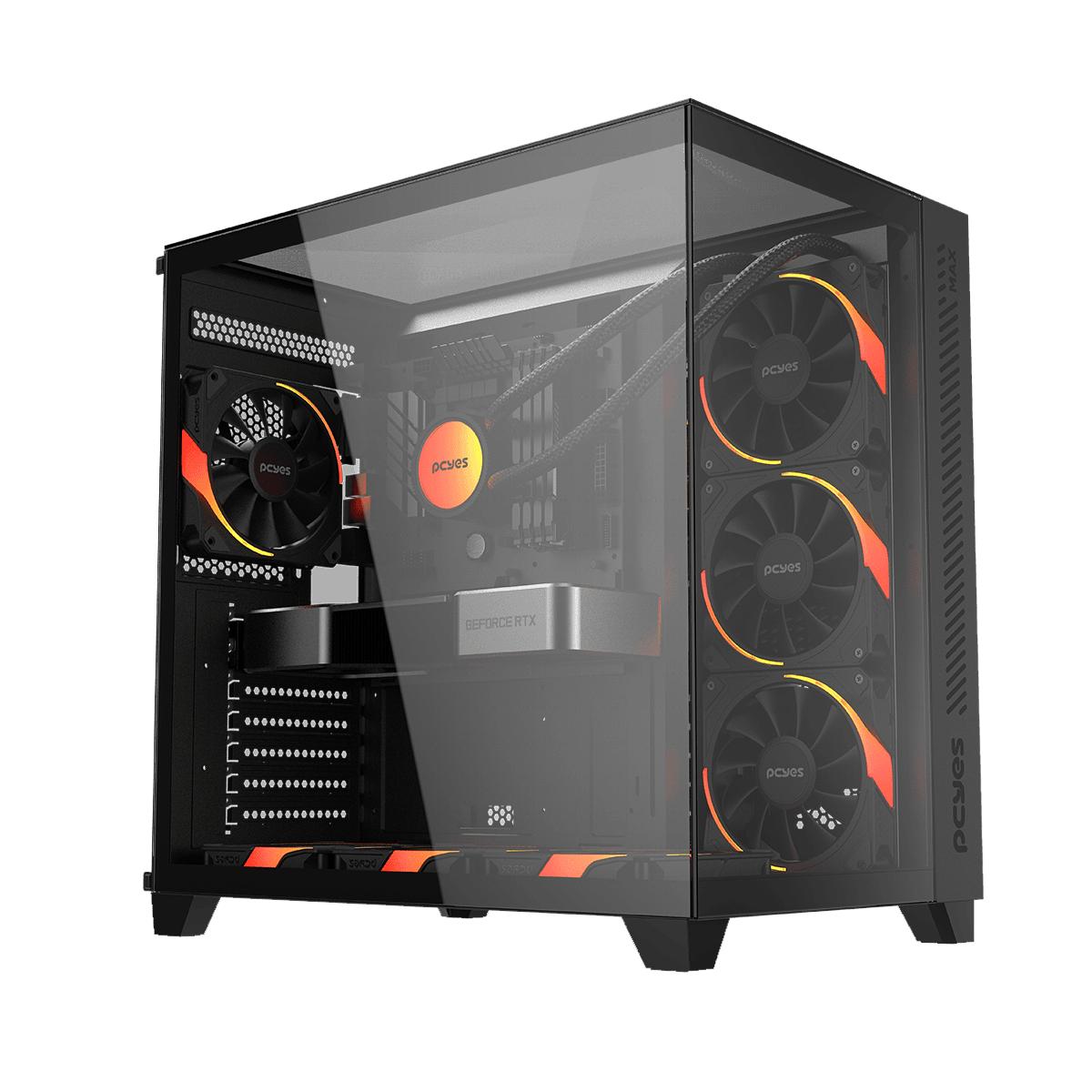 Gabinete Gamer Forcefield Max Preto Vulcan