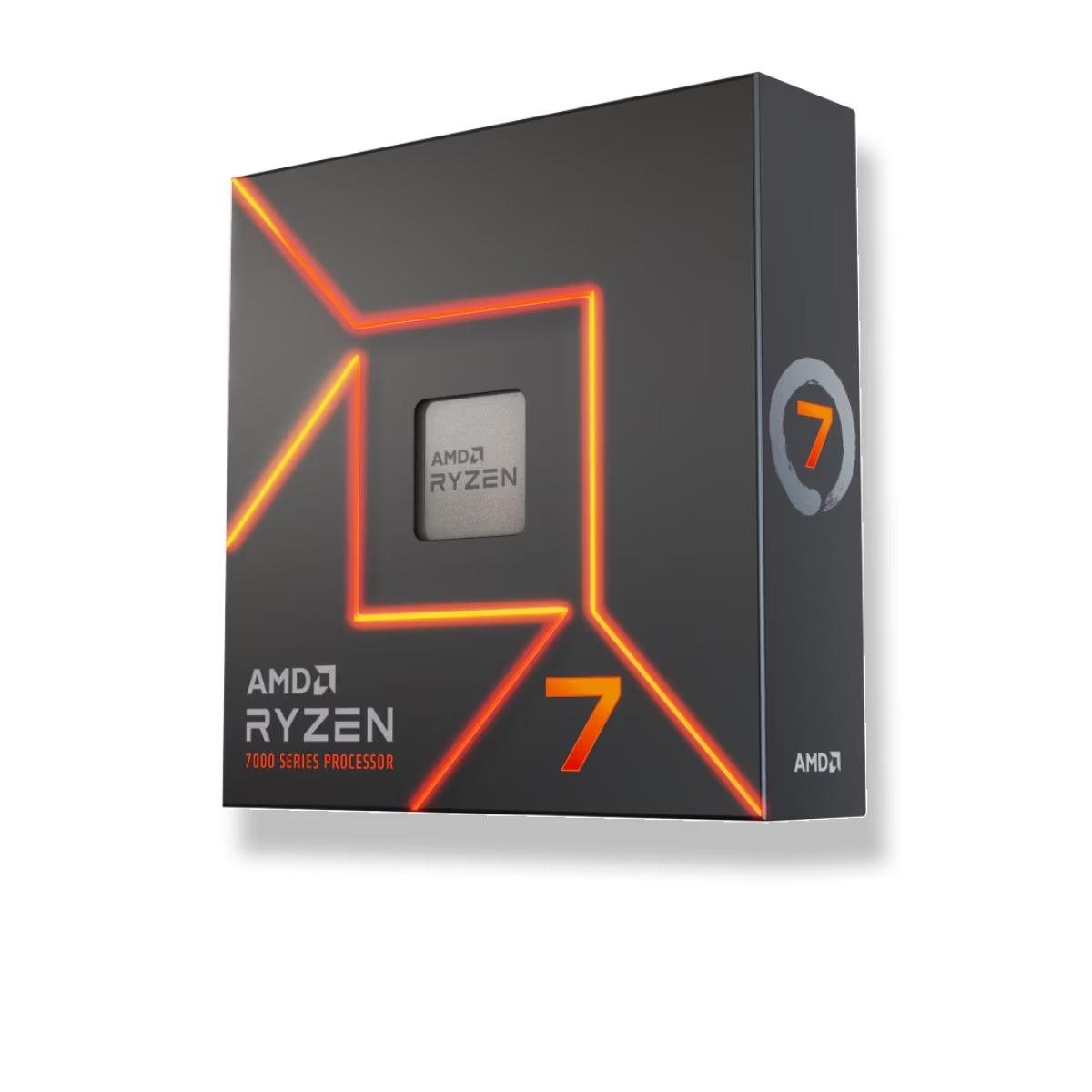 Processador AMD Ryzen 7 7700x 8-CORE,40MB Cache, 4.5GHz (5.4GHz Max), AM5, sem Cooler