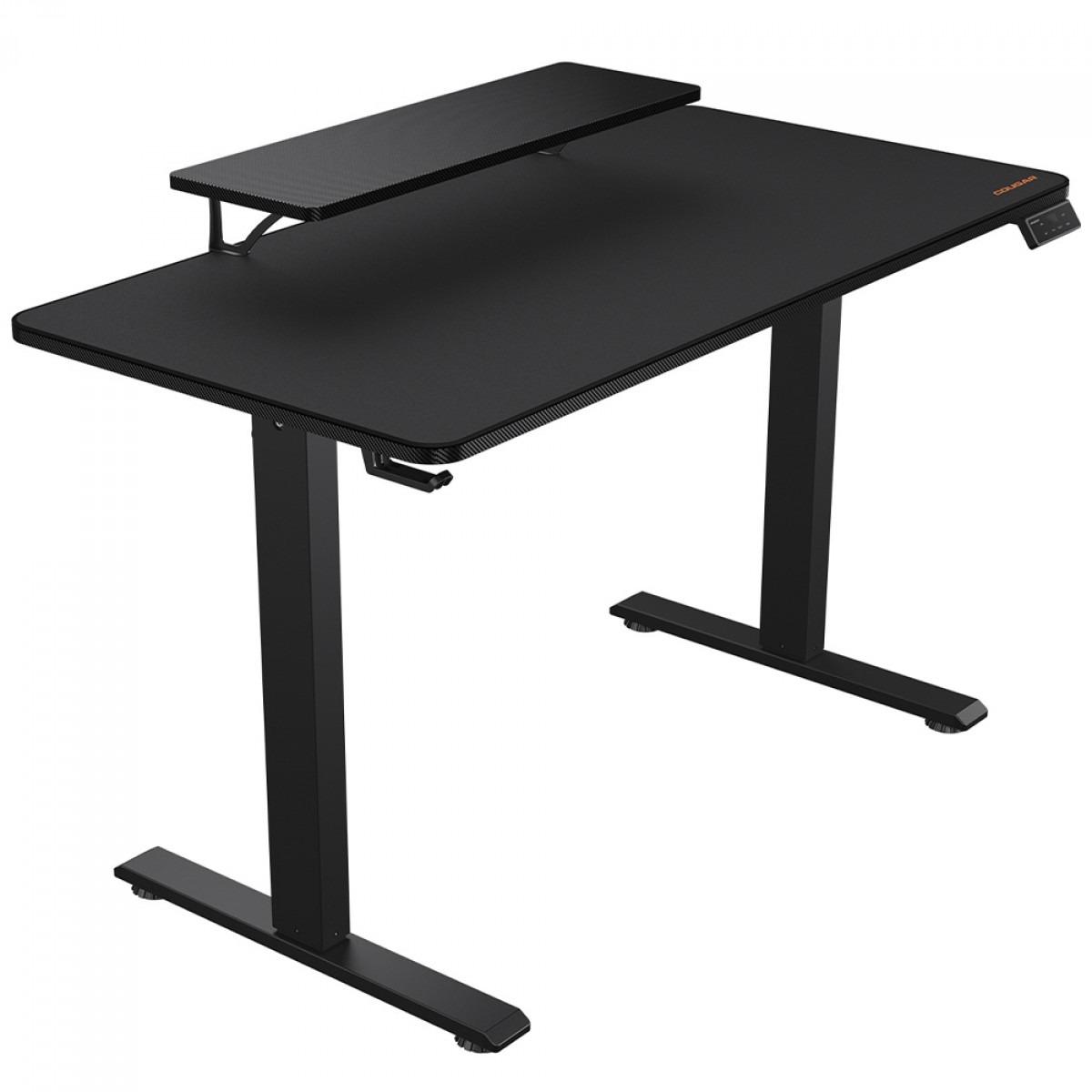 Mesa Gamer Elétrica Cougar e-Star 1,20m, Ajuste de Altura, Suporte para Headset - Preta
