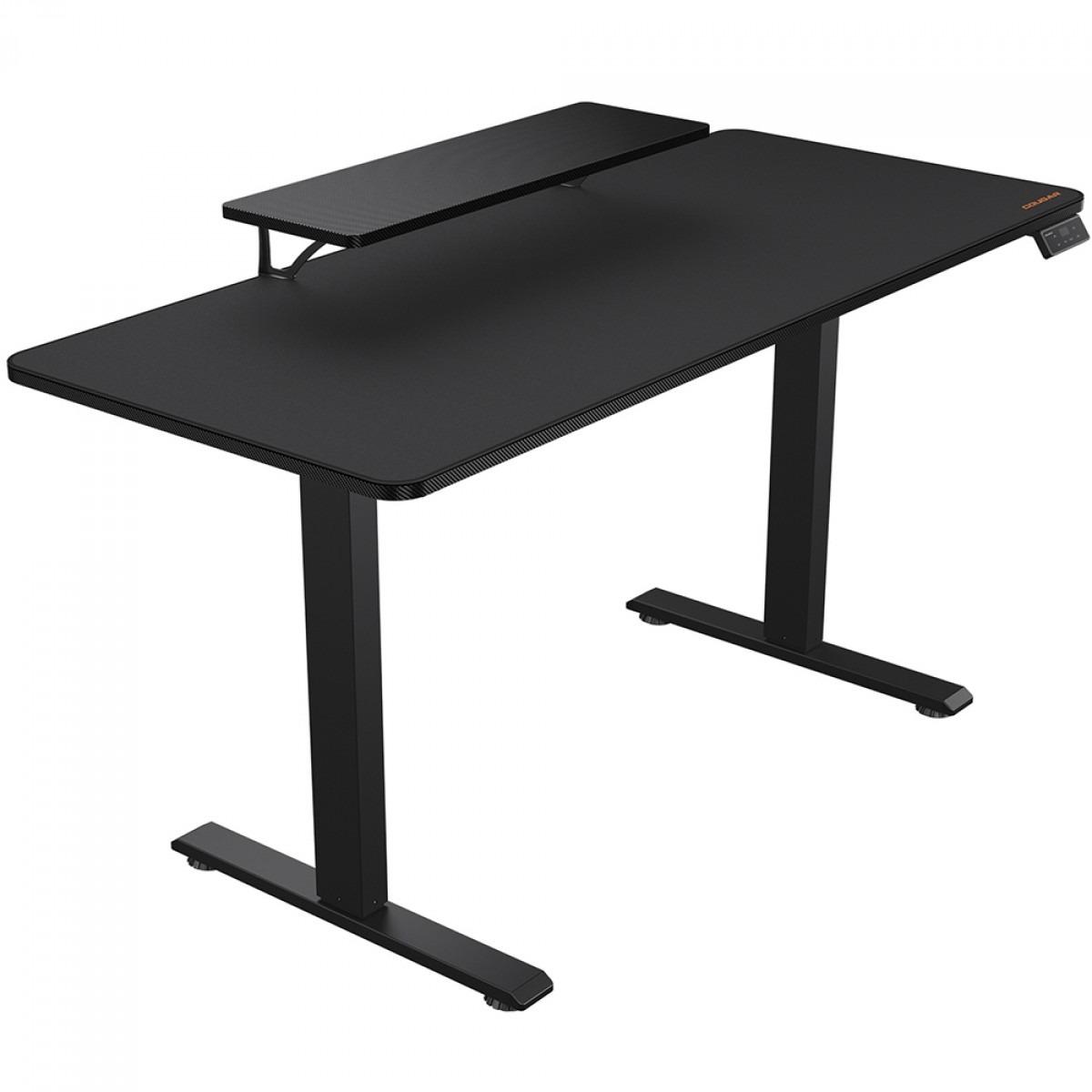 Mesa Gamer Elétrica Cougar e-Star 1,40m, Ajuste de Altura, Suporte para Headset - Preta