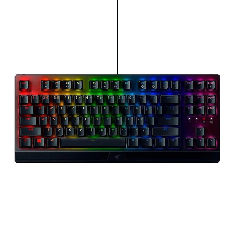 Teclado Gamer Mecânico Razer,blackwidow V3 Tenkeyless, RGB, Switch Yellow, Us-Preto