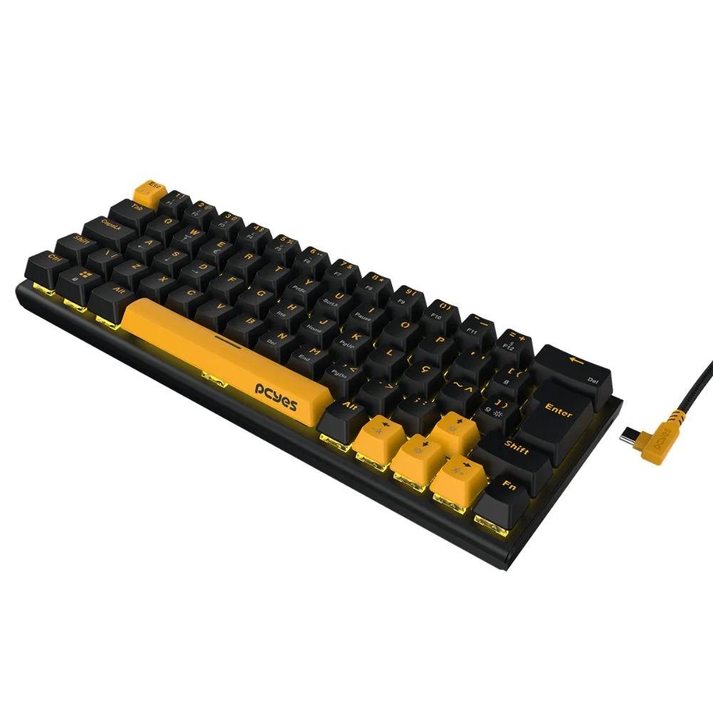Teclado Gamer Mecânico 60% PCYes Kuromori Voyager Editions, Switch Blue- KMVY60BL