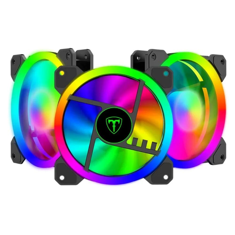 Cooler Fan com 3 Unidades para Gabinete, 120mm, RGB, Preto - T-Dagger