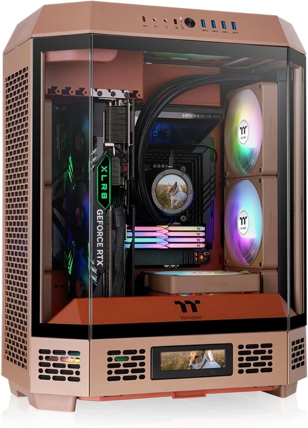 Gabinete Gamer Thermaltake The Tower 600, Mid-Tower, Painel Vidro, 2x Fans 140mm, Gravel Sand