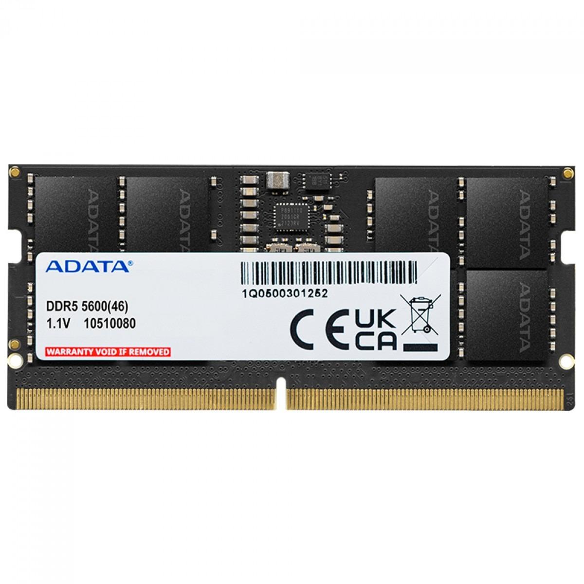 Memória 8GB DDR5 5600MHz CL42 1,1V ADATA XPG para Notebook