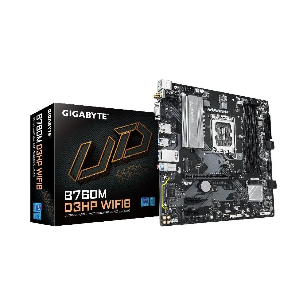 Placa Mãe LGA 1700 Gigabyte B760M D3HP WI-FI6, 4x DDR5, MATX, 12/13/14 Ger