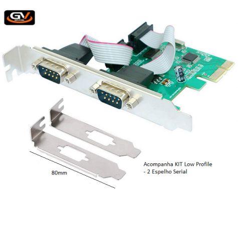 Placa PCI-Express 2 Seriais (com Kit Low Profile) GV Cabos