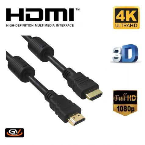 Cabo HDMI VS2.0 4K 10m com Filtro 2 Pontas HDMI - GV Cabos