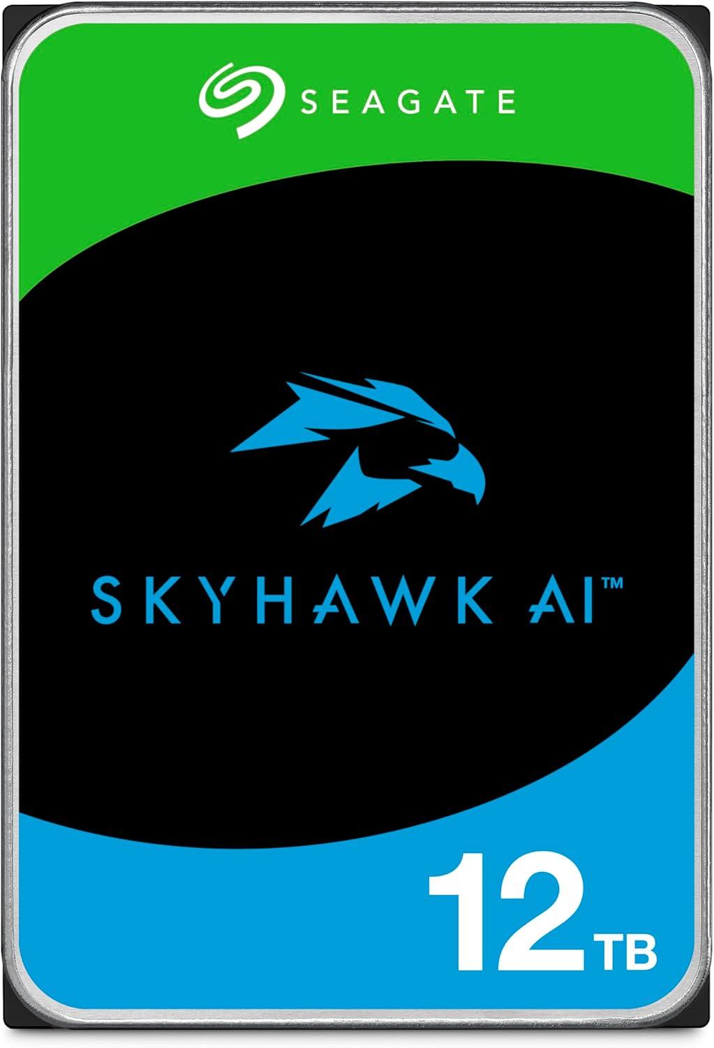 Hard Disk SATA III 12TB 7200RPM 256MB Seagate Skyhawk AI Surveillance para DVR/NVR