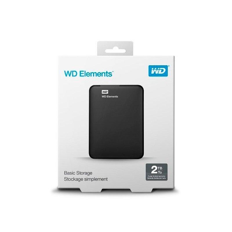 Hard Disk Externo 2TB, USB 3.0, Western Digital Elements Preto