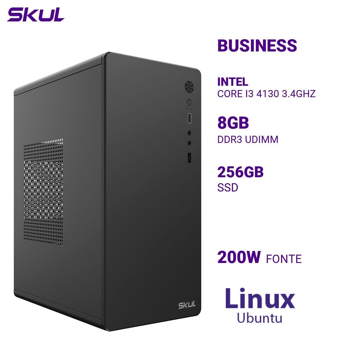 Desktop B300 Core I3 4130 3.4GHz Mem 8GB DDR3 SSD 256GB Fonte 200W Ubuntu