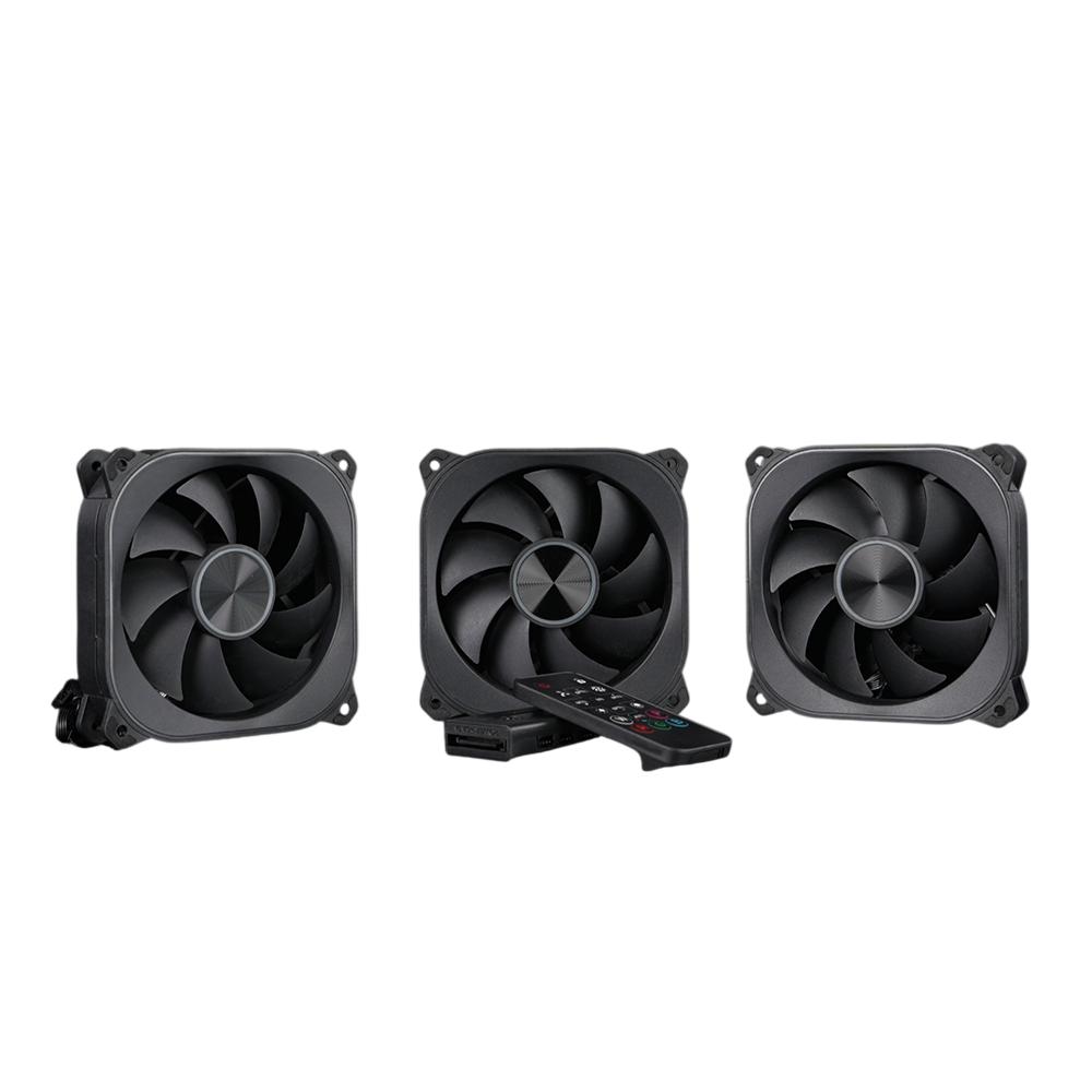 Cooler Fan com 3 Unidades Aerion Veil S FAN100 ARGB 1200RPM - Preto