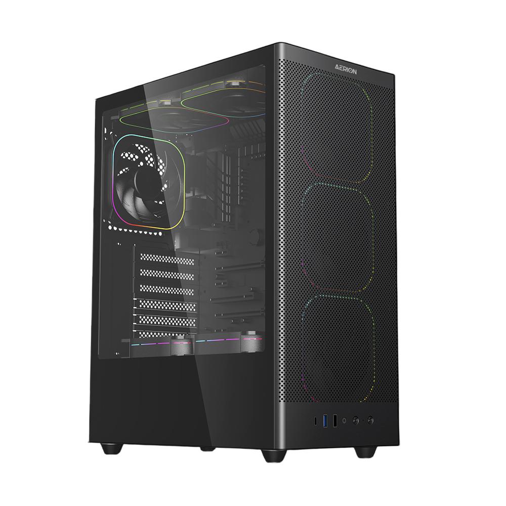 Gabinete Gamer Aerion Arch II sem Fan GAB100 - Preto