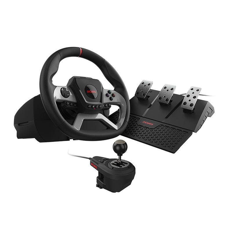 Volante Gamer PCYes W270 para PC, Xbox e PS4 com Pedais e Cambio
