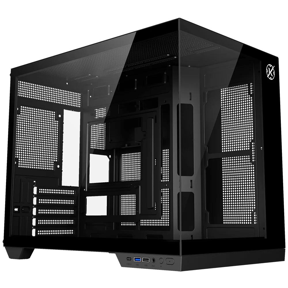 Gabinete Gamer Kalkan Saga Micro ATX Vidro Temperado sem Fonte sem Fan - Preto