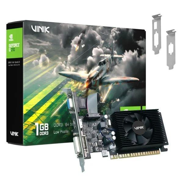 Placa de Vídeo Nvidia GeForce G 210 1GB DDR3 64 Bit Vinik Low Profile Single Fan GPUVK2101GBLP0K3