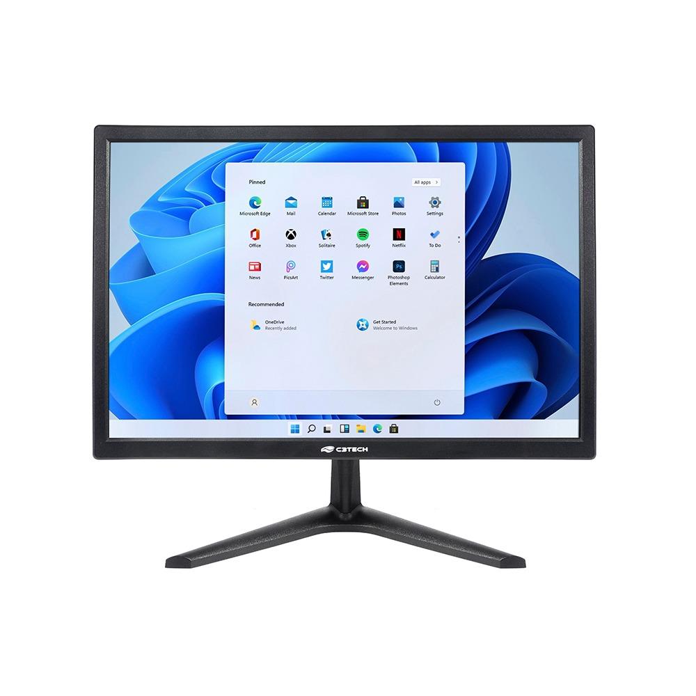 Monitor LED 19" C3 Tech MR-19, HDMI/VGA, VESA 75x75, Painel VA, 1440x900 - Preto