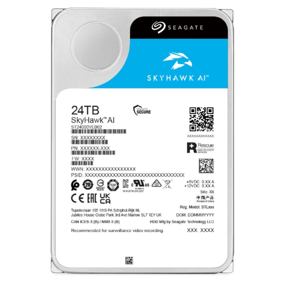 Hard Disk SATA III 24TB 7200RPM 512MB 3,5" Skyhawk AI para DVR - Seagate