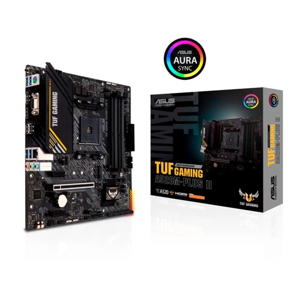 Placa Mãe ASUS Tuf Gaming A520M-PLUS II, AMD AM4, MATX, DDR4, M.2, HDMI/DP/VGA
