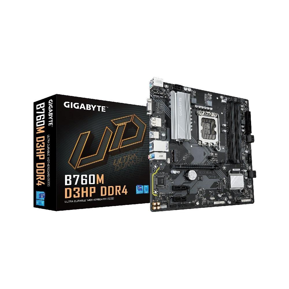 Placa Mãe LGA 1700 Gigabyte B760M D3HP, DDR4, MATX, M.2, HDMI/DP/VGA