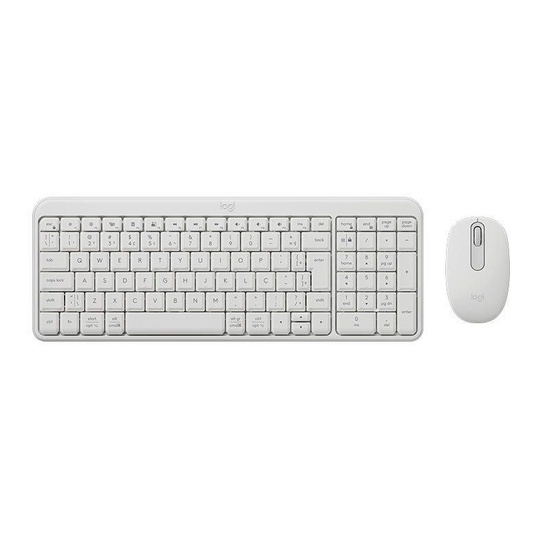 Teclado e Mouse sem Fio Bluetooth Logitech MK250 Br Layout ABNT2 Branco