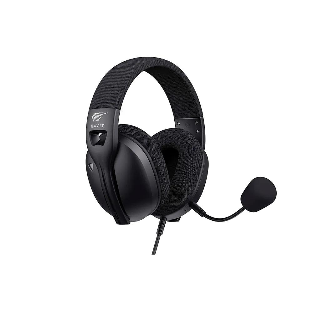 Headset Havit FUXI-H5D, 3.5mm, Drivers de 50mm. Preto