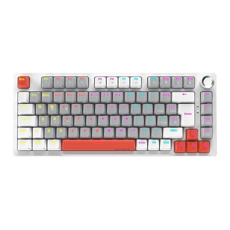 Teclado Mecânico 75% PCYes Arkeum Branco- Switch Red - AKWG75RBR