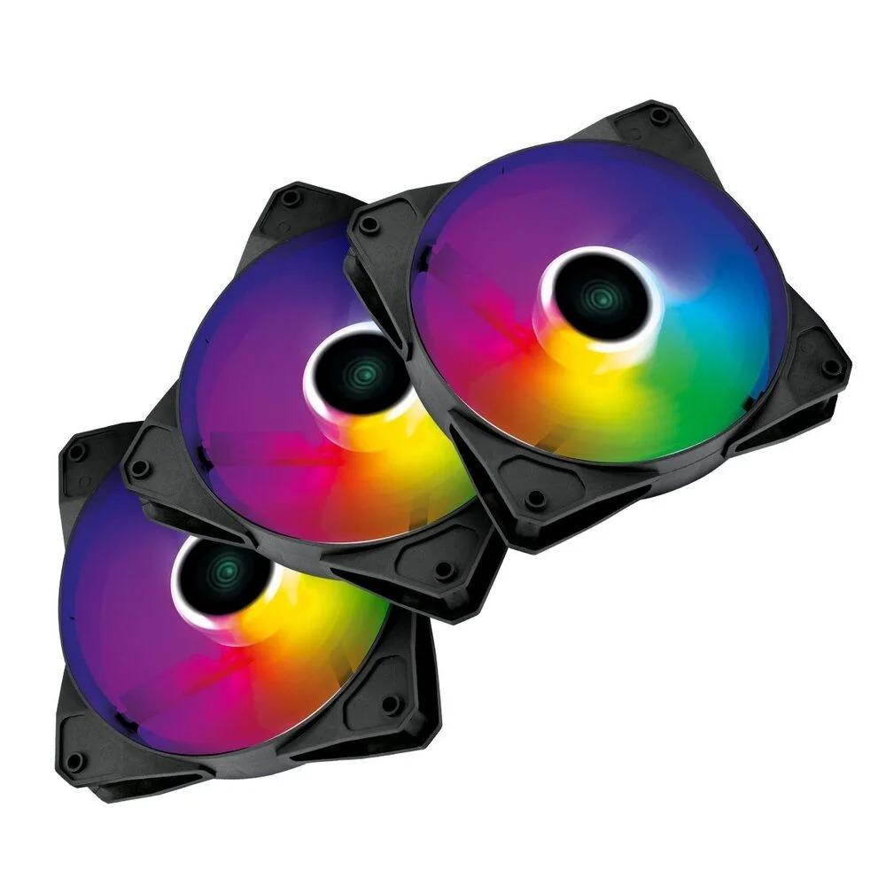 Kit Cooler Fan Gamer para Gabinete 3UN Vinik V.ring 5.0 Full Blade 120mm LED Fixo 5CORES - FBLADEX3