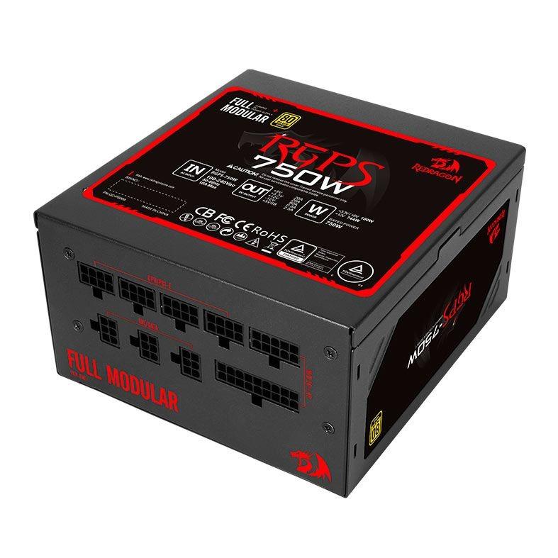 Fonte Gamer RGPS-750W 80 Plus Gold Full Modular Redragon