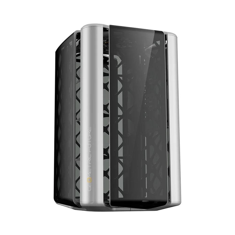 Gabinete Gamer Geometric Future Model 2 The Ark Vidro Temperado Cinza sem Fans GEO-M2-GG