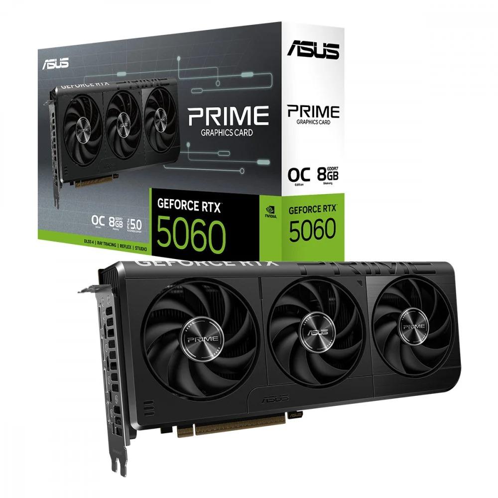 Placa de Vídeo ASUS GeForce RTX 5060 Prime 8GB GDDR7 OC 128BITS