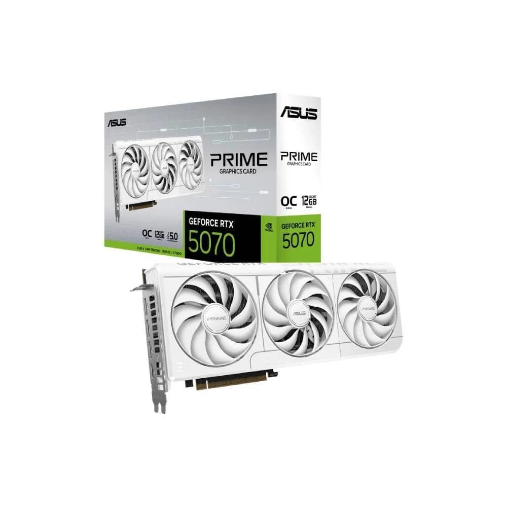 Placa de Vídeo ASUS Prime RTX 5070 OC 12G White Nvidia GeForce, 12GB, GDDR7, Opengl 4.6, 2587 MHz, T