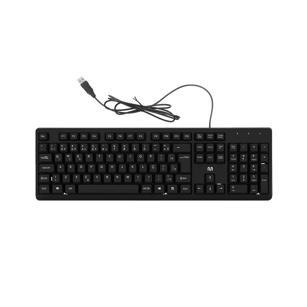 Teclado com Fio TF600, Teclas Silenciosas, USB, Preto, TC600 - Multilaser