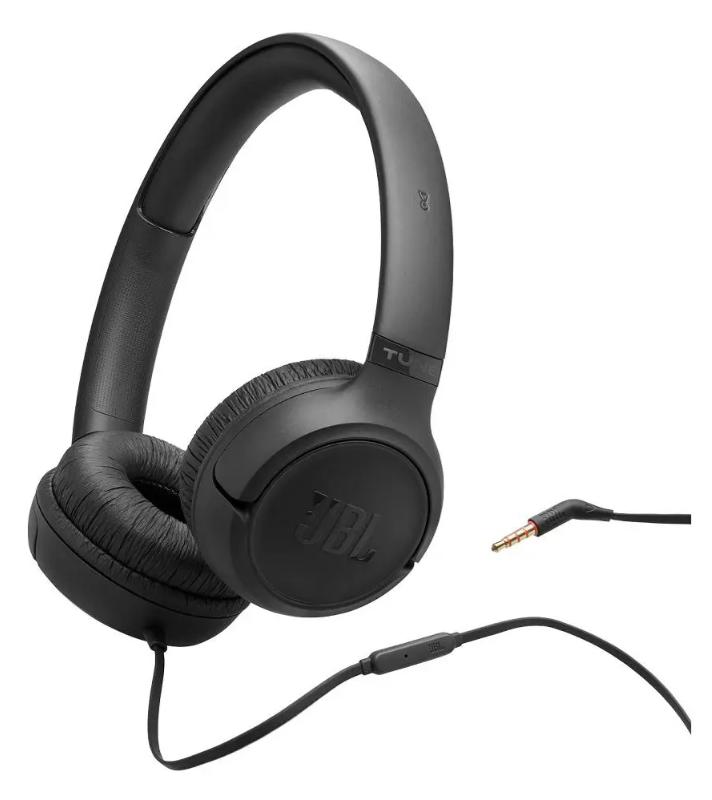 Fone de Ouvido JBL Tune 530 Preto, On Ear, com Fio, com Microfone, JBLT530BLK