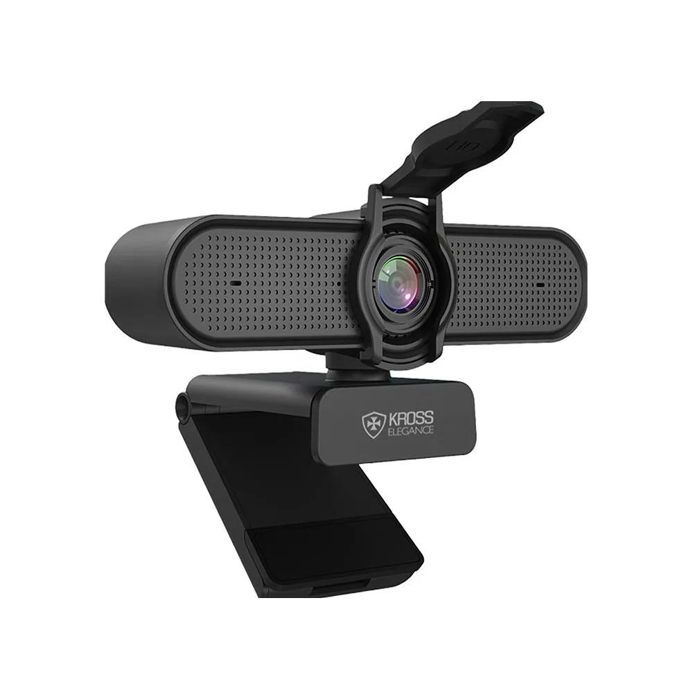 WEBCAM KROSS ELEGANCE 4K FOCO AUTOMATICO - PRETO