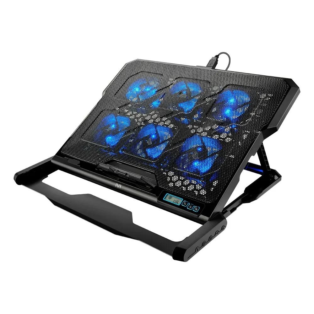 SUPORTE BASE P/ NOTEBOOK COM 6 FANS, LED AZUL AC282 PRETO - MULTILASER